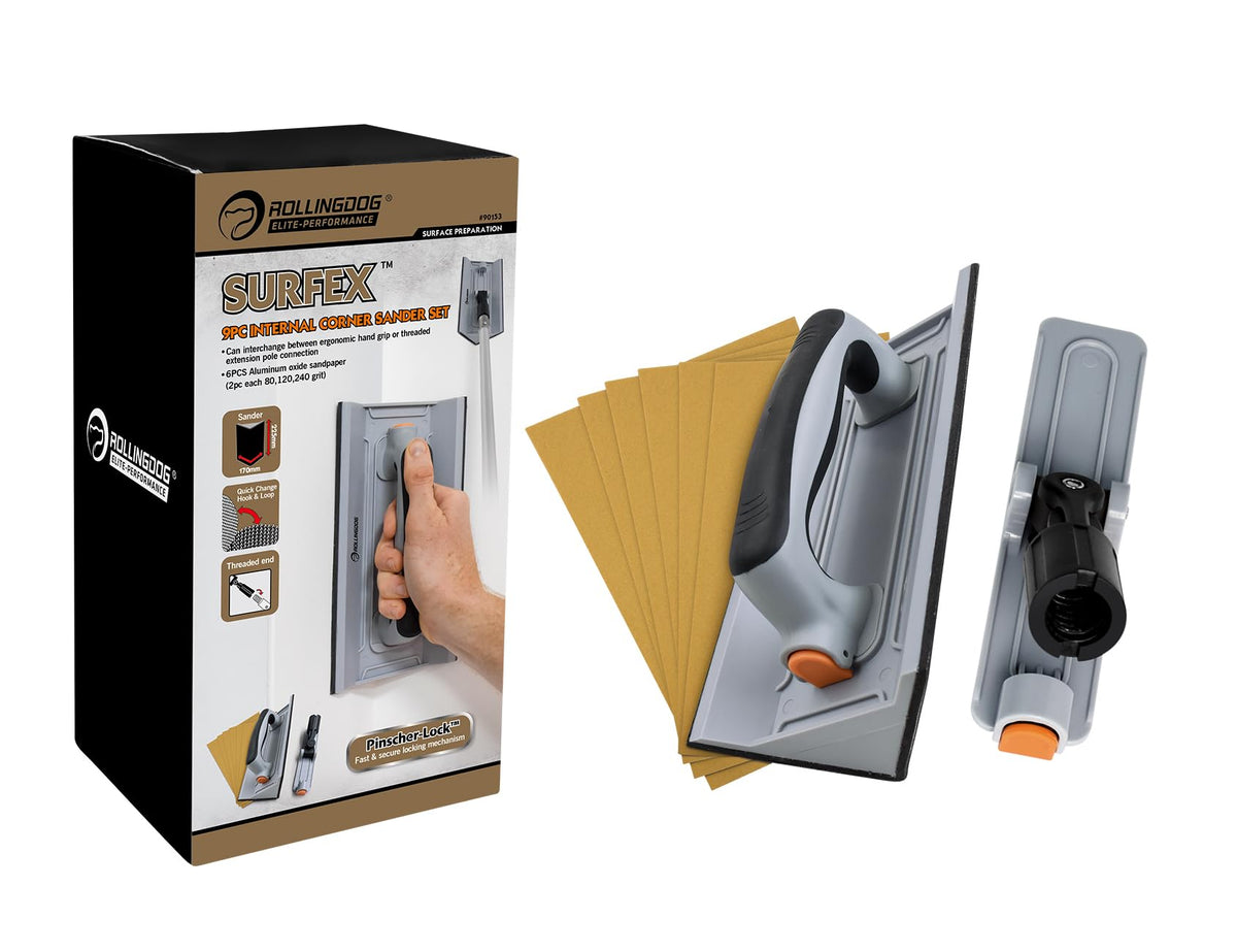 ROLLINGDOG Corner Sander-Drywall Sander,6PC Oxide Mesh Sandpaper for Corner Wall Cleaning and Polishing