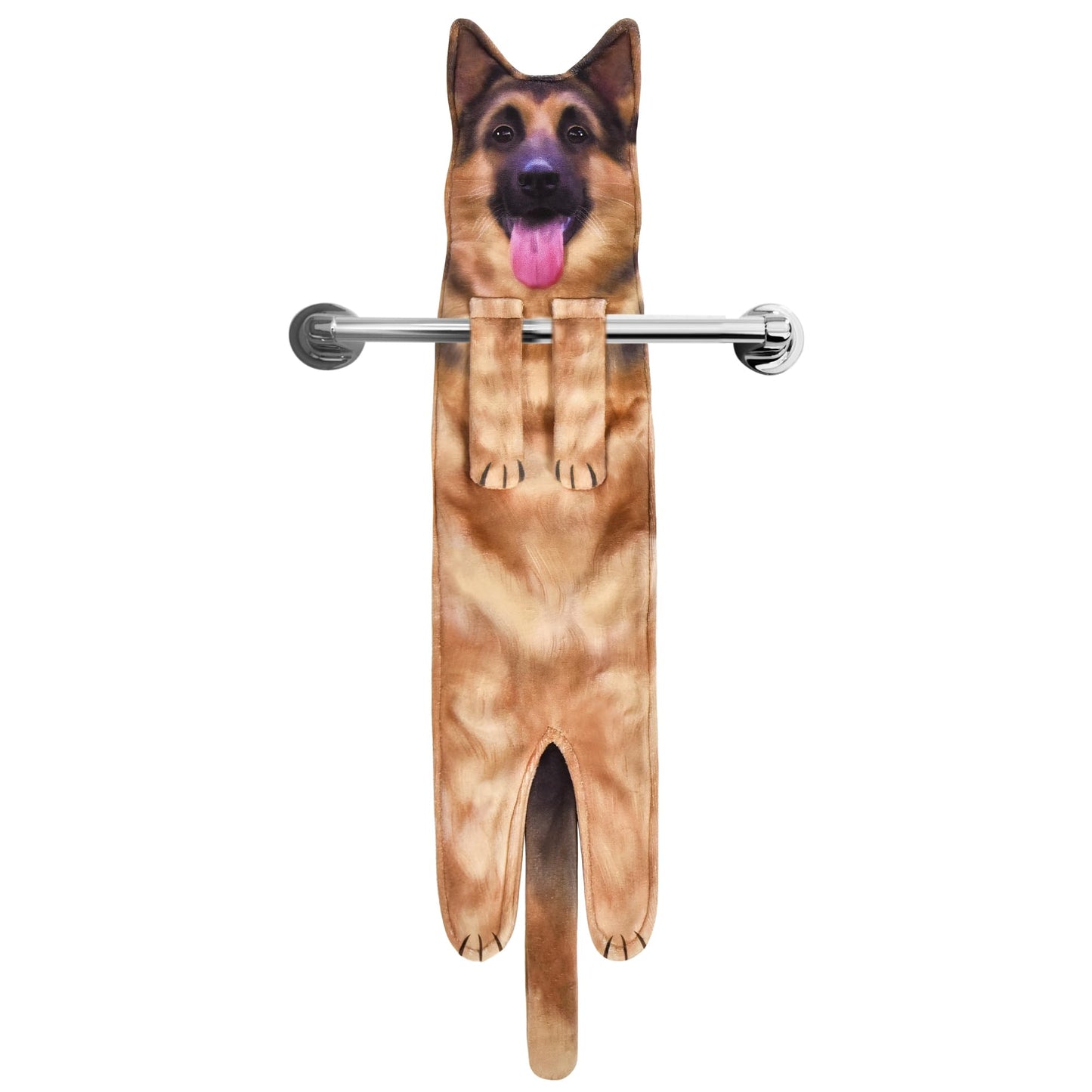 GermanShepherd Dog Funny Hand Towels for Bathroom Kitchen -Cute Decor Dog Mum Dad Women Fathers Mothers Day Easter Gifts Decorative Hanging Washcloths