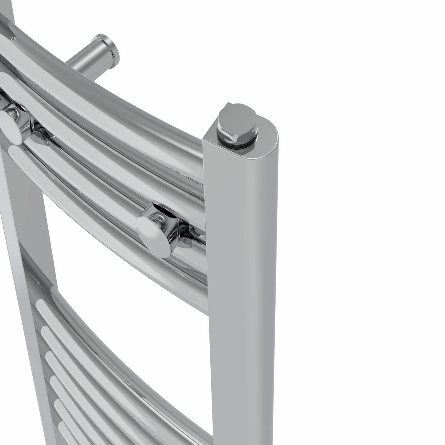 Warmehaus Curved Bathroom Heated Towel Rail Radiator Chrome 1600x300mm