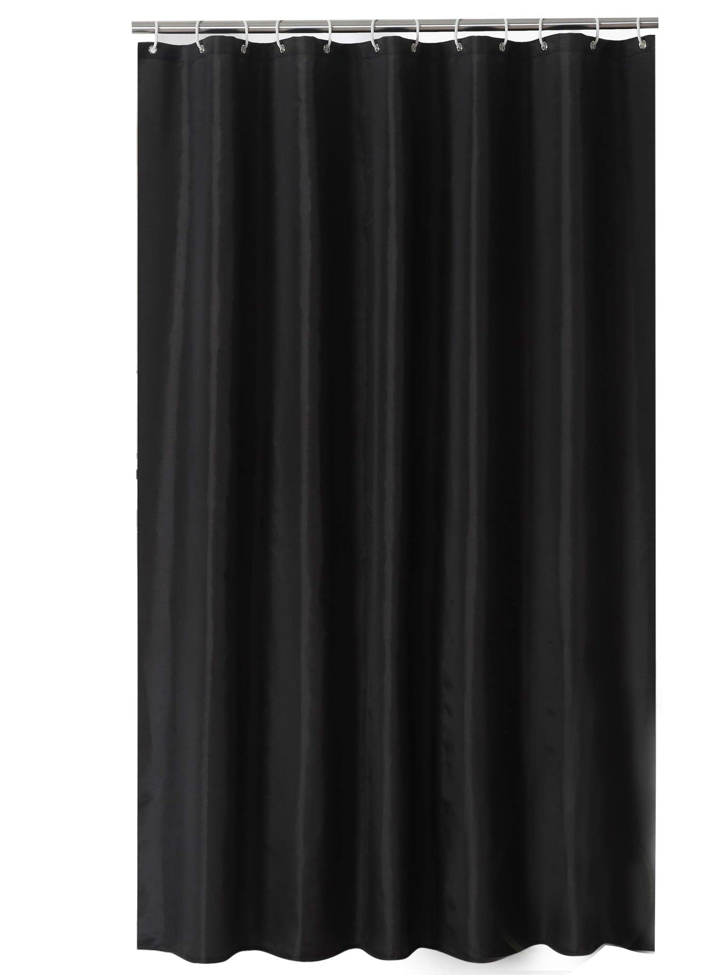 Sfoothome 180cm Wide x 200cm Long Black Shower Curtain,Waterproof Shower Curtain Liner, Bath Curtain For Bathroom