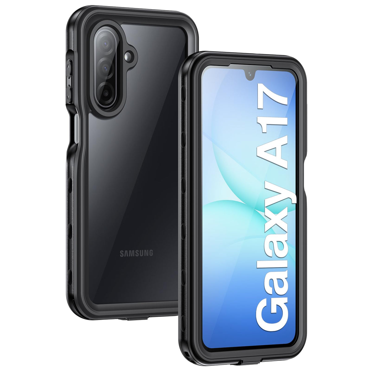 Lanhiem for Samsung Galaxy A17 Case, Waterproof Dustproof Phone Case Built-in Screen Protector, Heavy Duty Full Body Shockproof Protective Rugged