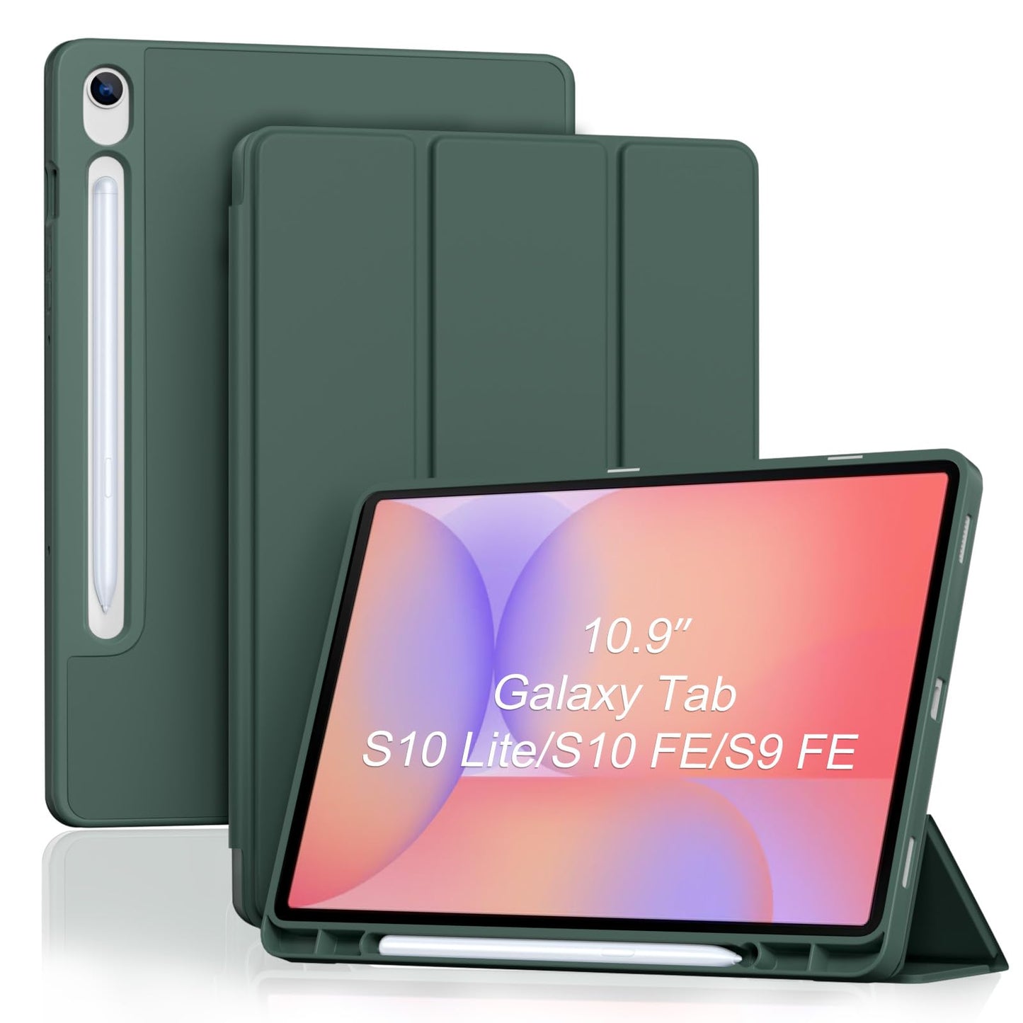 ProCase Smart Case for Galaxy Tab S10 Lite/S10 FE/S9 FE 10.9-Inch with S Pen Holder, Trifold Stand Folio Cover with Soft TPU Back for 10.9" Galaxy Tab