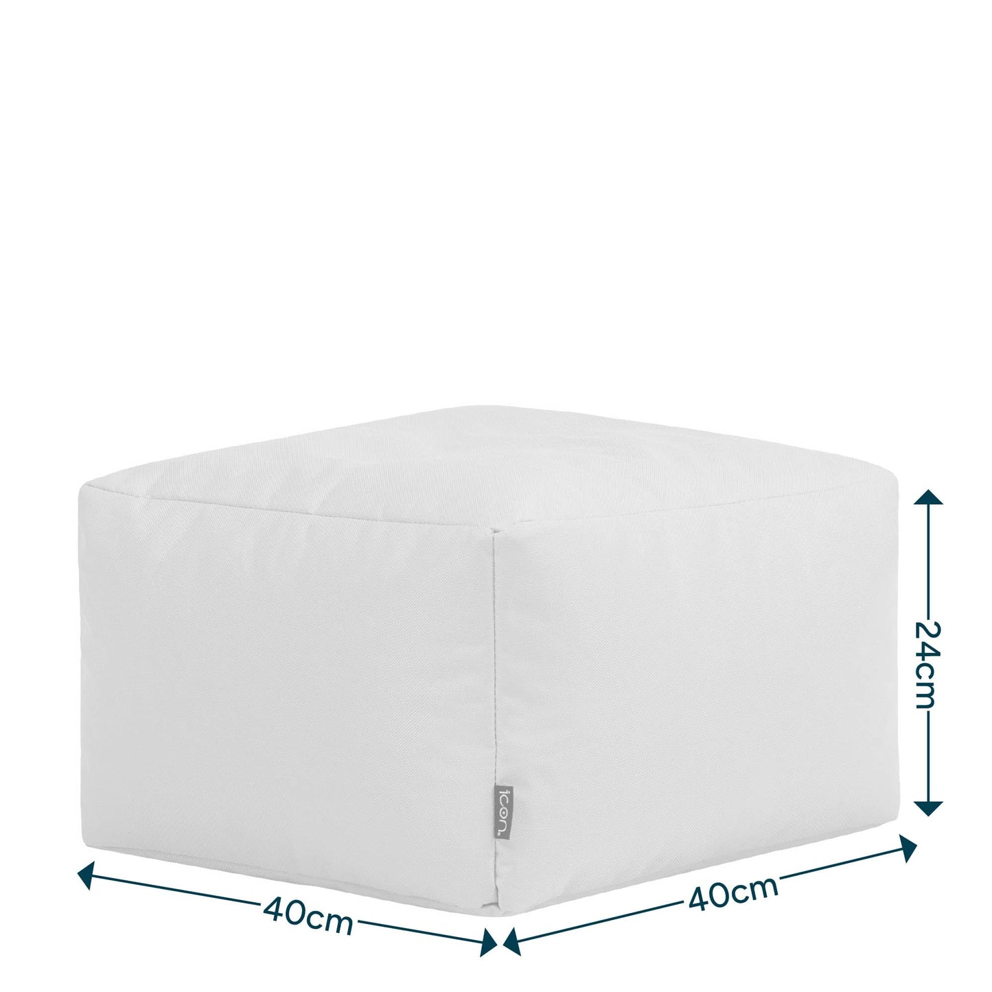 Bean Bag Bazaar Outdoor Bean Bag Footstool with Filling Included, Blue