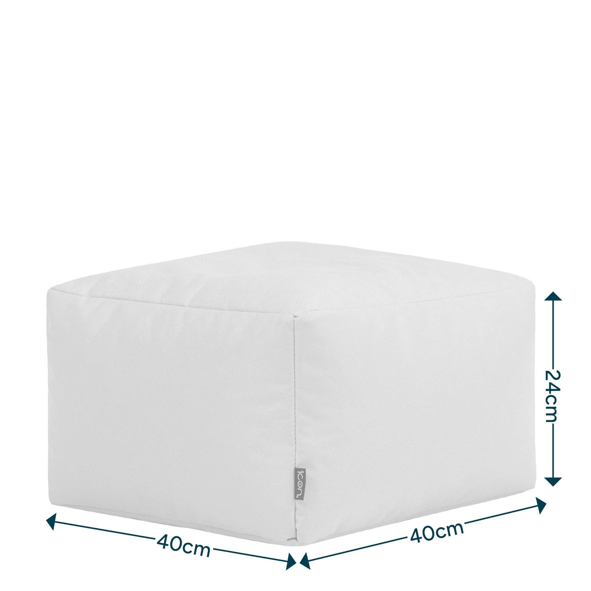Bean Bag Bazaar Outdoor Bean Bag Footstool with Filling Included, Black