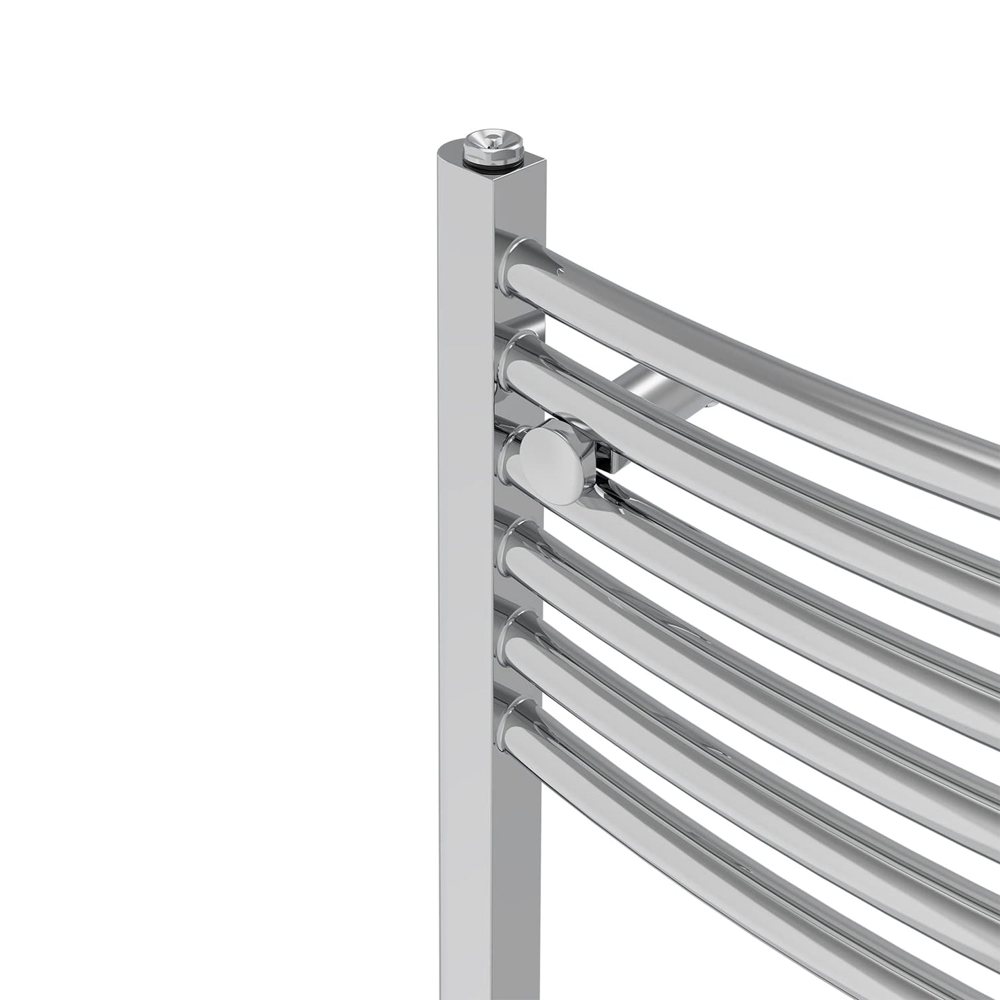 NRG Curved Chrome Bathroom Heated Towel Rail Radiator 1800x500mm
