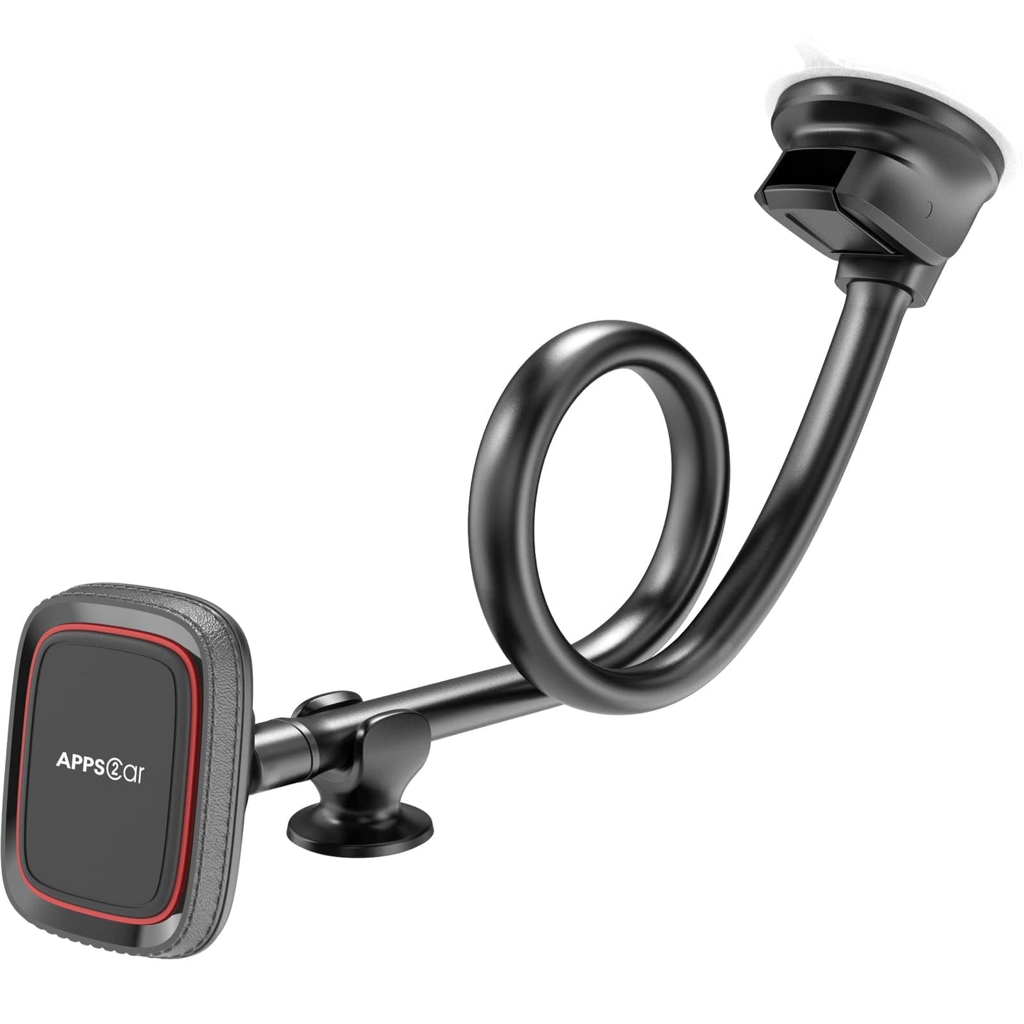 APPS2Car Magnetic Phone Car Mount,Phone Holder for Cars,Magnetic Car Phone Holder Windscreen&Dashboard,Gooseneck Magnet Suction Cup Holder,Suitable