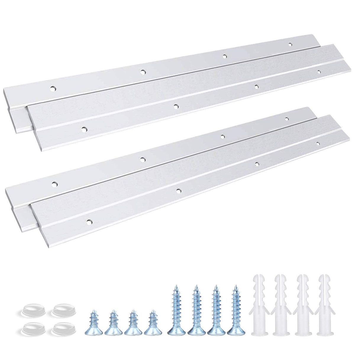 French Cleat Hanger 12 Inch, Aluminum Z Clips for Hanger Supports 80lbs - Interlocking Wall Mounting Bracket Hardware Kit for Hanging Mirrors,