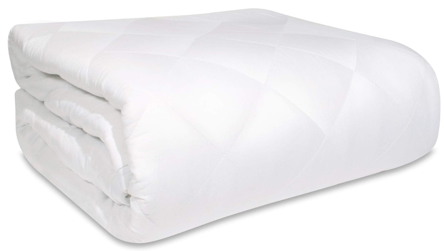 GlamHaus Super King Size Electric Blanket Dual Control - Fitted Mattress Fitted Bed Under Cover With Elasticated Skirt - Premium White Diamond Quilted