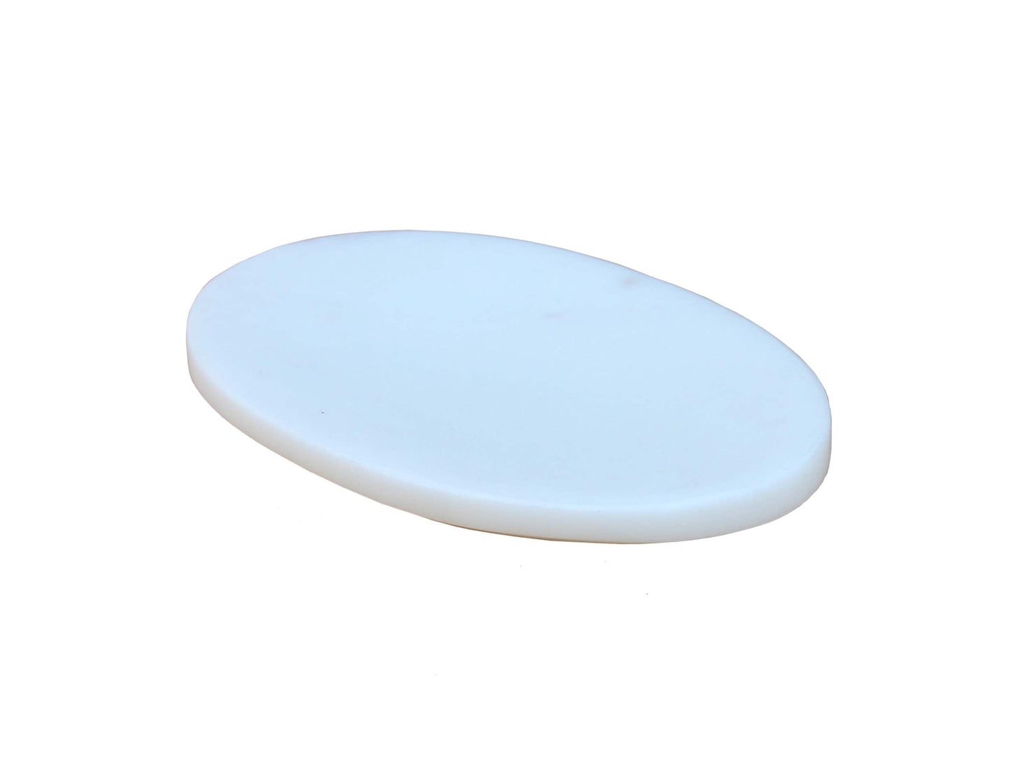 KLEO Marble Stone Soap Dish Soap Holder Bath Accessories Bathroom Accessories - Oval - White