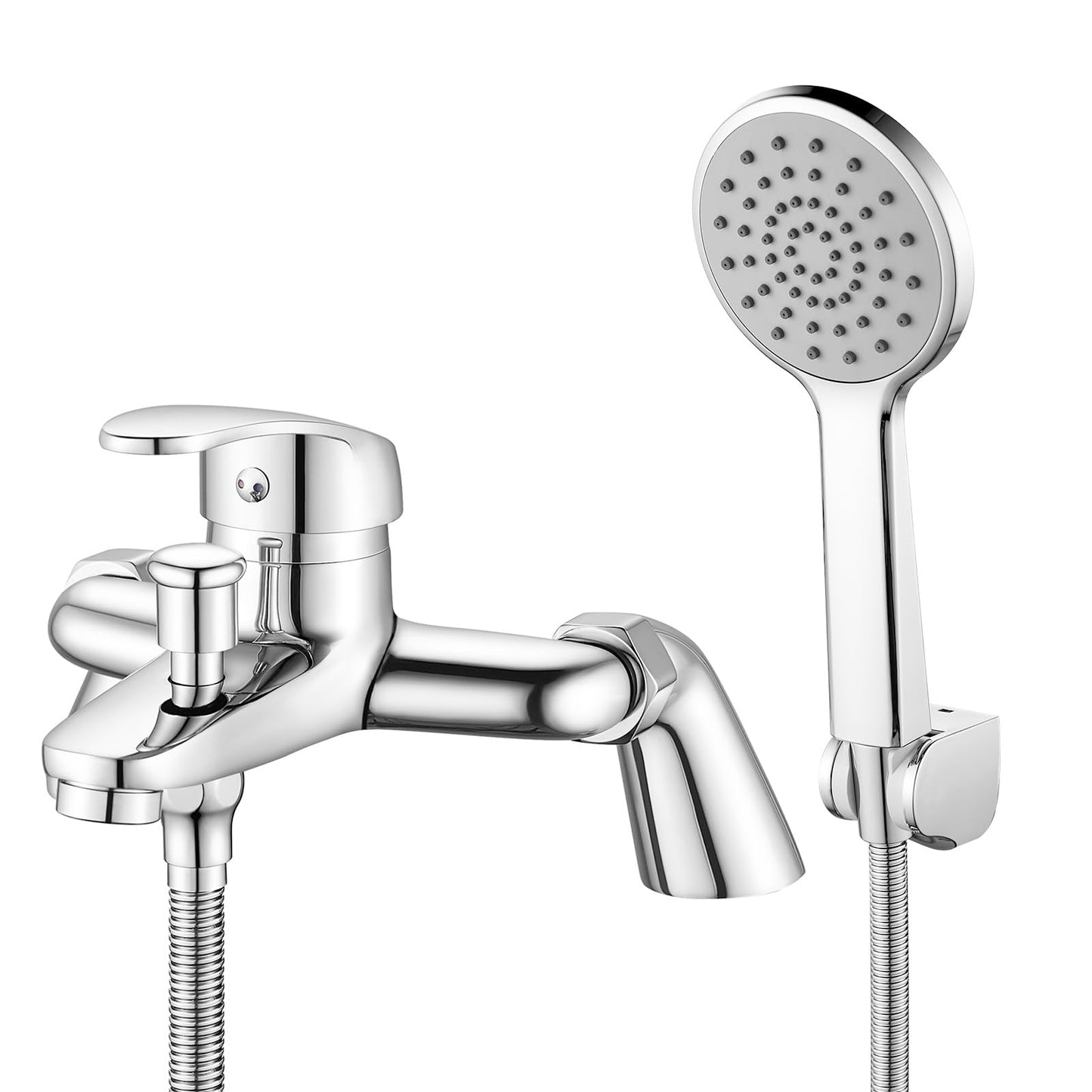 Coleniny Bath Tap with Shower Head and 1.5M Hose, Modern Bath Shower Mixer Tap, Single Lever Bath Mixer Tap Shower Kit for Bathtub and Shower, Bath