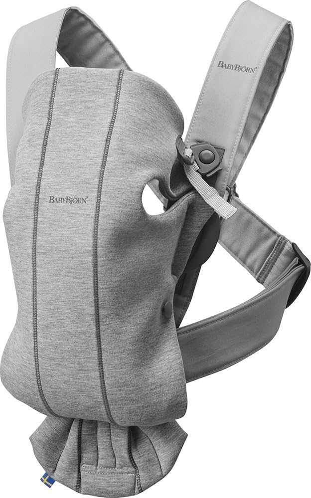 BabyBj?rn Baby Carrier Mini, 3D Jersey, Light grey