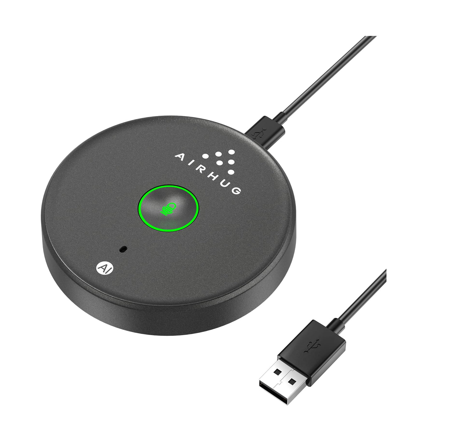 AIRHUG USB Microphone No Speaker, Desktop Computer Mic, Mute Button with LED Indicator,AI Noise Reduction,Plug & Play Omnidirectional Condenser PC