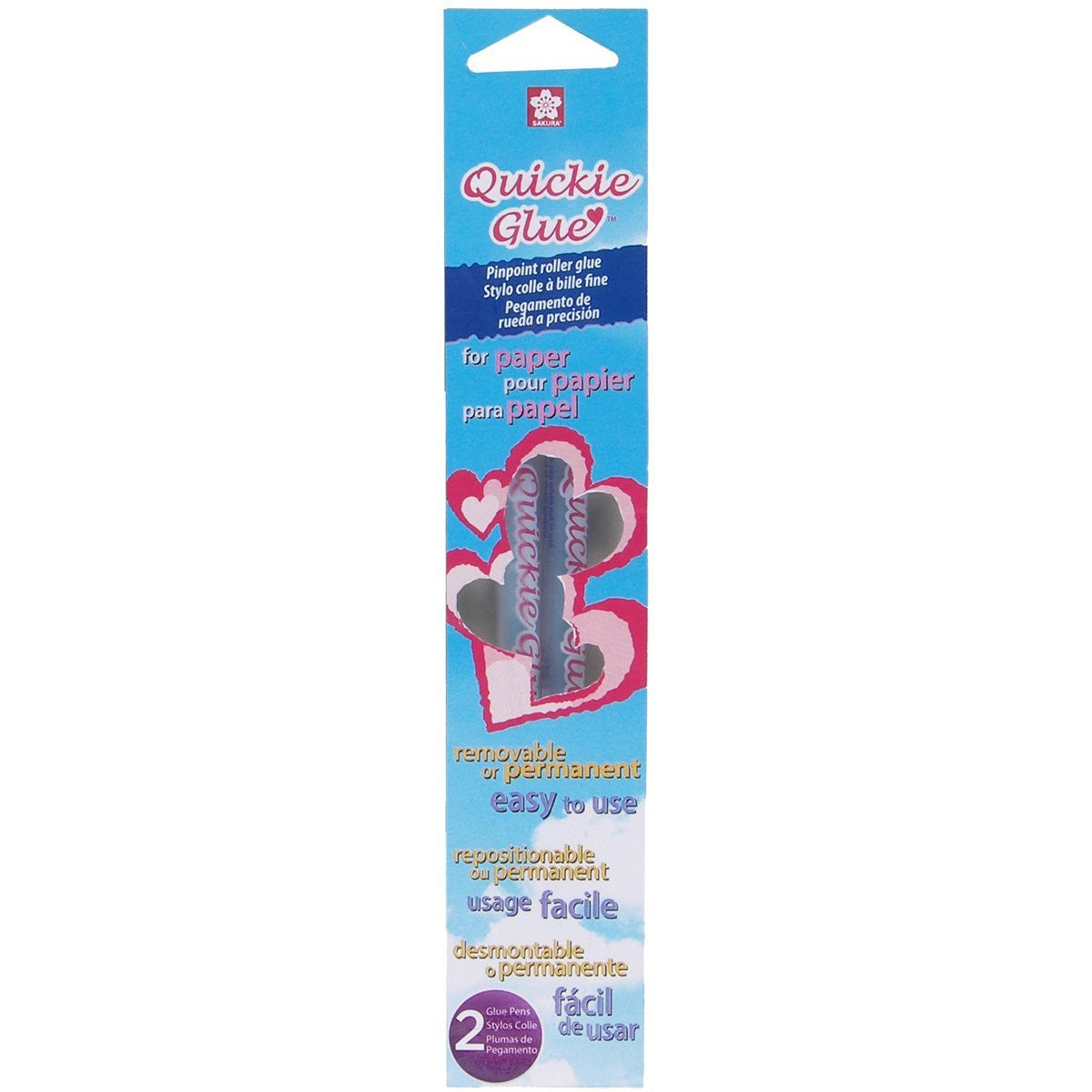 Sakura Quickie Glue Roller Pens 2/Pkg-.3oz, Other, Multicoloured