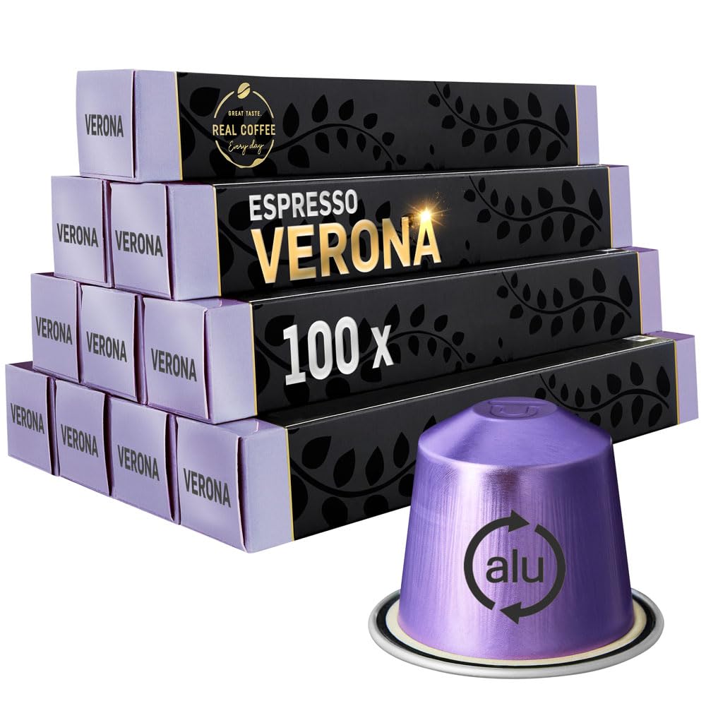 Verona ? 100 Nespresso Compatible Pods | Smooth Medium Roast with 100% Arabica | Mild, Round Flavour with Notes of Chocolate & Caramel