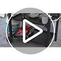onlyfire BBQ Trolley Food Prep Table Stainless Steel, Flattop Worktable with Side table, Two-Layer Steel Storage Shelves and Utensil Holder