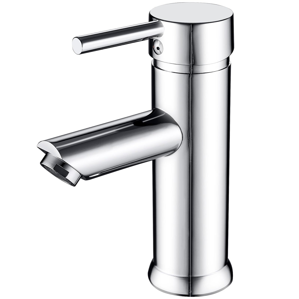 kisimixer Basin Tap Mixers Bathroom Sink Tap, Single Lever Hot and Cold Stainless Steel Basin Mixer Tap with UK Standard Hoses, Modern Taps for