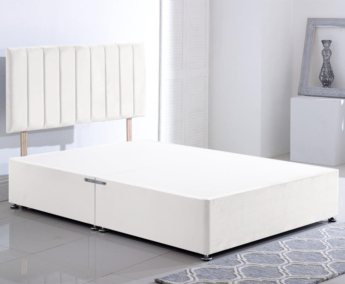 ComfoRest - Sophisticated 4FT6 Double Divan Bed, NO DRAWER | Minimalist Frame for Compact Bedrooms | Durable Design for Contemporary Living Spaces