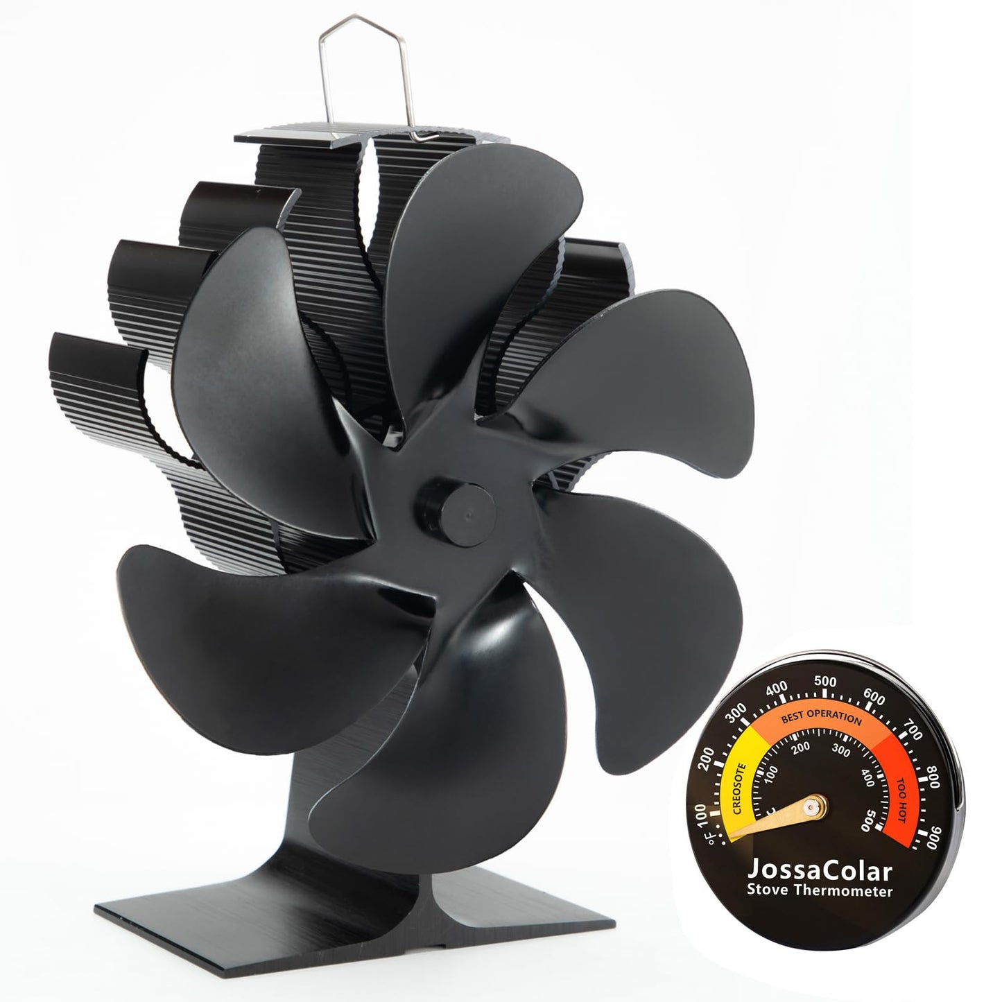 JossaColar Log Burner Fan Silent Operation | 6-Blade Stove Fans Log Burners | Wood Burner Fans Heat Powered | Fan for Wood Burning Stove | Fireplace