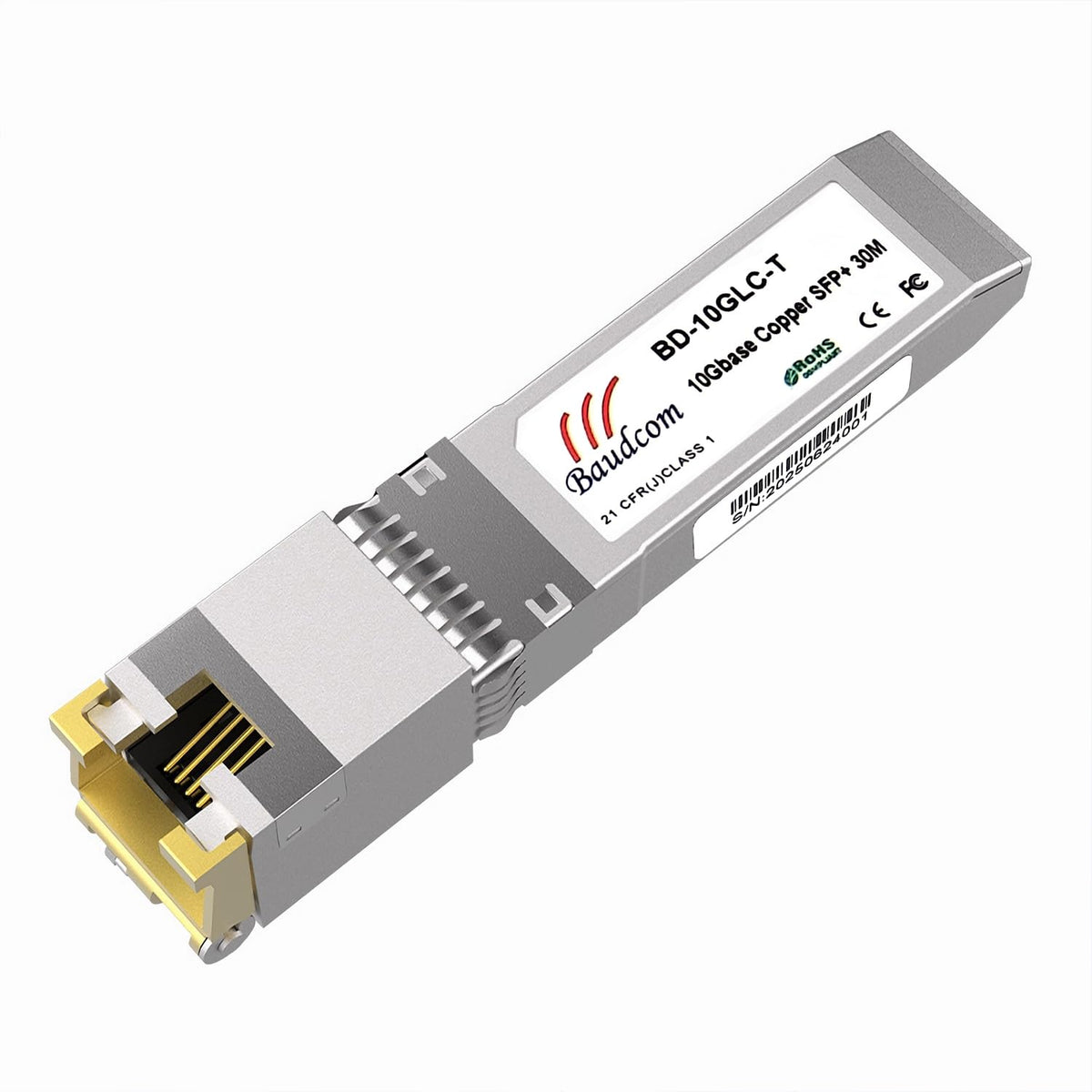 BAUDCOM SFP to RJ45 10G Copper Module 30meter, 10GBase-T SFP+ Transceiver Compatible for Cisco SFP-10G-T-S, Ubiquiti UniFi UF-RJ45-10G, Netgear,
