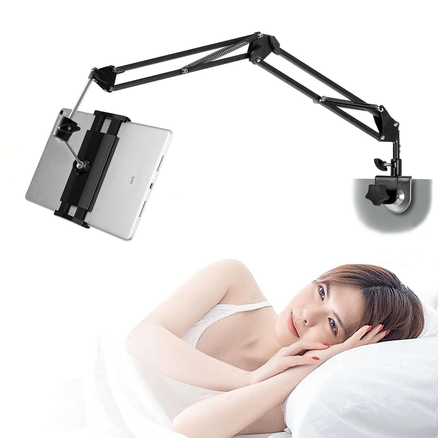 Awlbstruse Tablet Stand Phone Holder for Bed,iPad Holder for Desk, Headboard,Bedside,Table, Compatible with iPhone iPad Kindle or Other 4.5-13" Screen