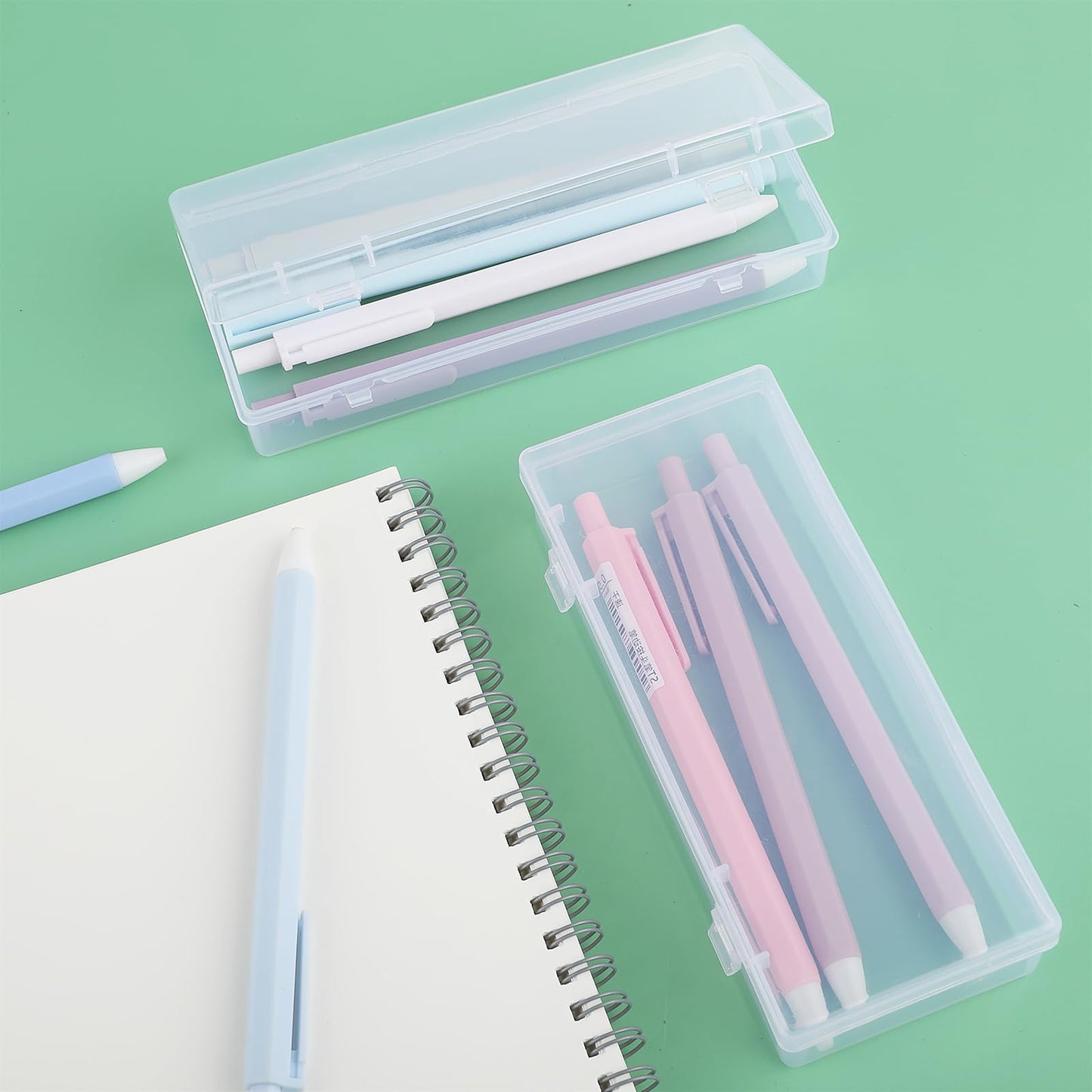 COMNICO Storage Containers, Small Plastic Mini Clear Bead Rectangle Boxes