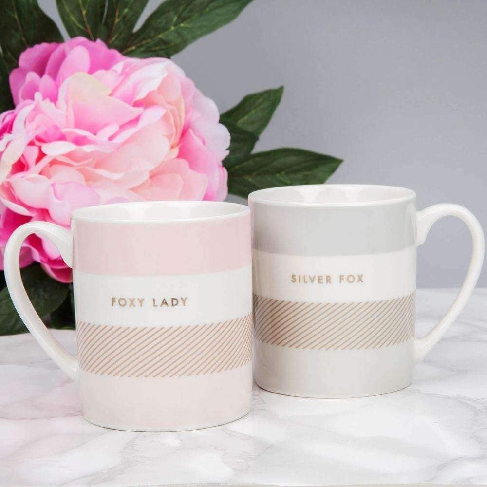 by Appointment Double Mug Set - Foxy Lady Silver Fox