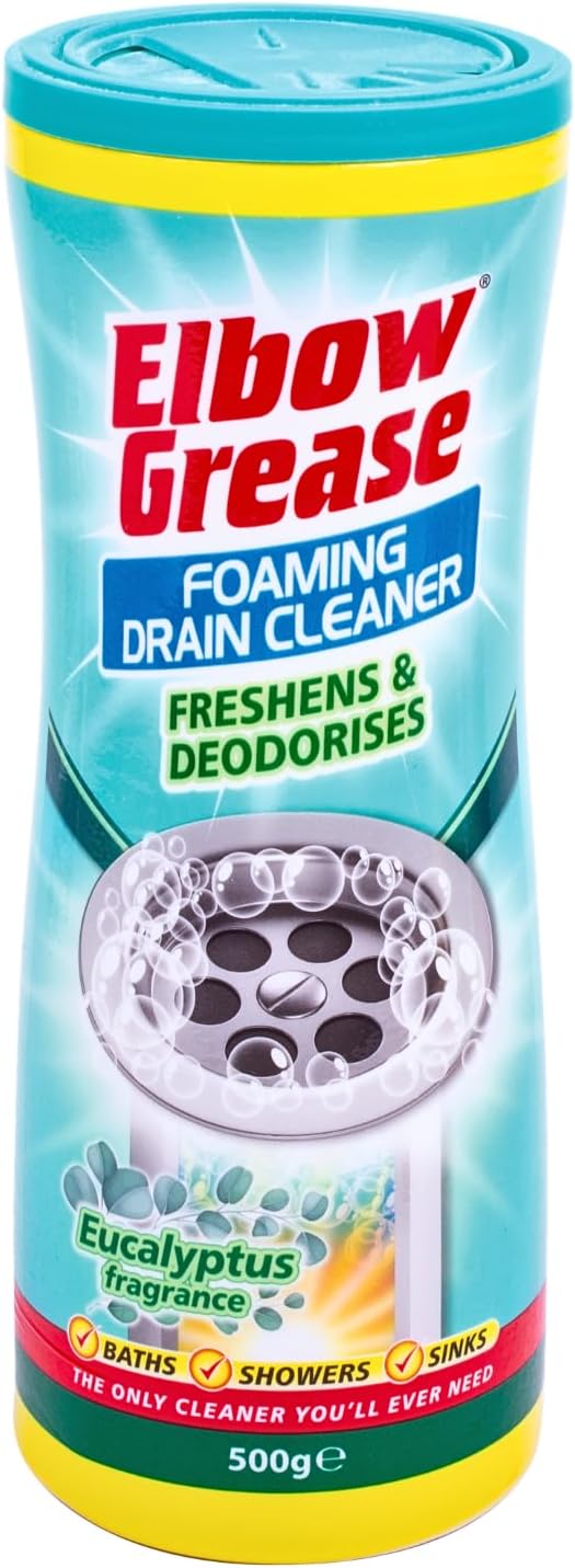 Elbow Grease Eucalytpus Scented Foaming Drain Cleaner 500g, New