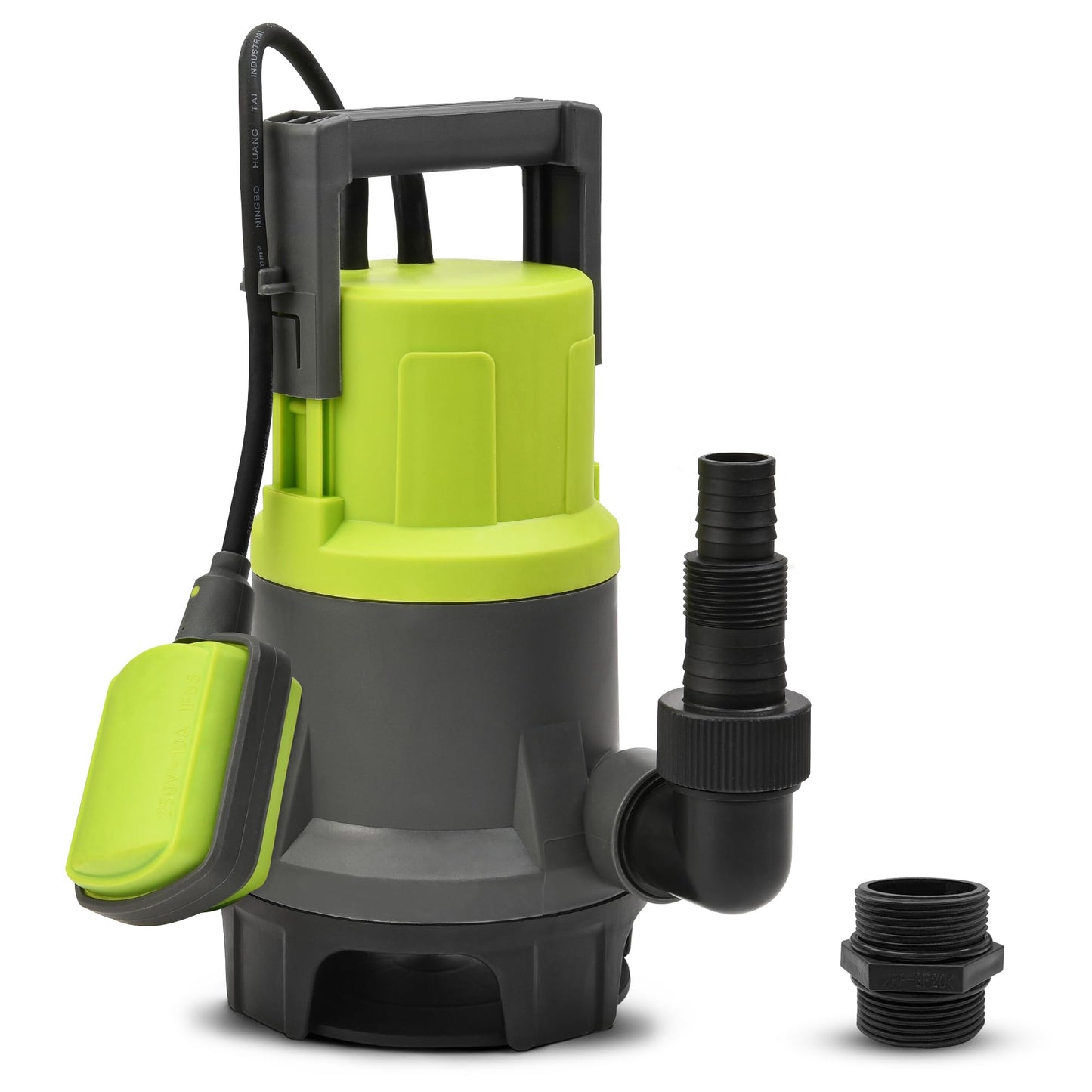 VEATON 400W 13000L/H Electric Submersible Dirty Water Pump, Compact Utility Pump with Float Switch and Hose Connector, Drain Water from Basement