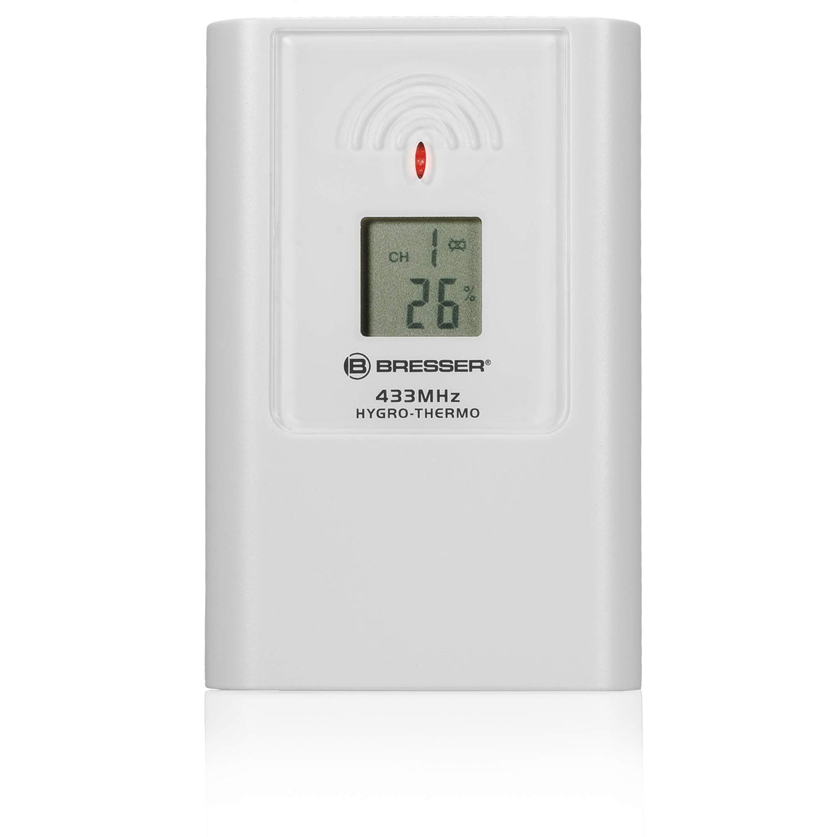 Bresser TemeoTrend JC wireless weather station wall clock with DCF radio clock with large display for temperature and humidity for table or wall