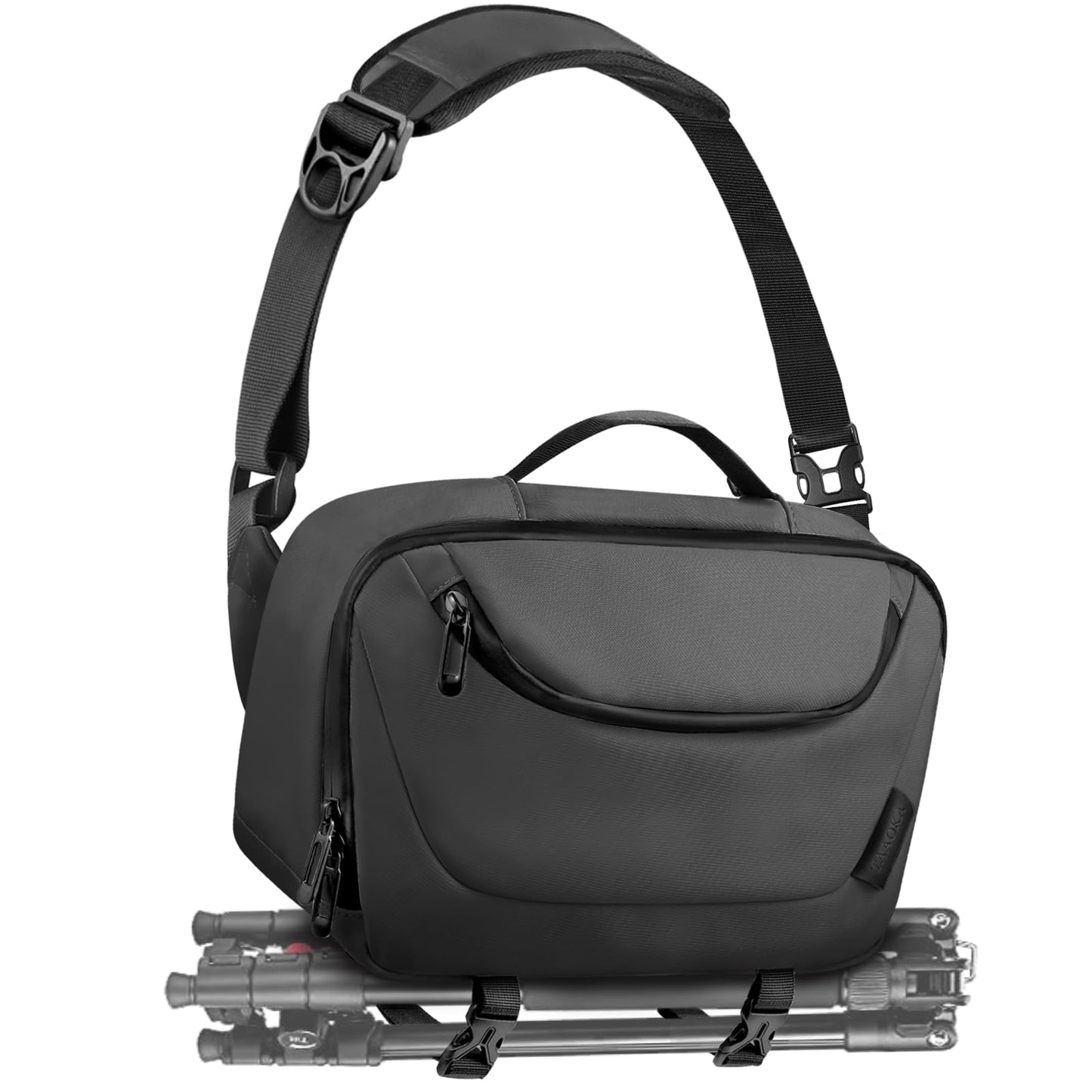 TAAOKA Camera Sling Bag,Waterproof Camera Case with Tripod Holder,DSLR/SLR/Mirrorless Camera Bags Crossbody for Photographers (Black)