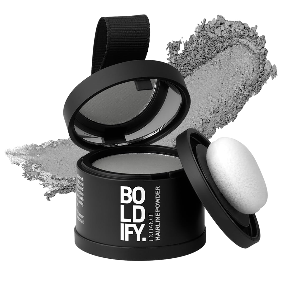 BOLDIFY Hairline Powder - Root Touch Up Hair Color for Gray Coverage - Bald Spot Concealing Hair Powder for Women and Men - 24-Hour Stain-Proof - Grey