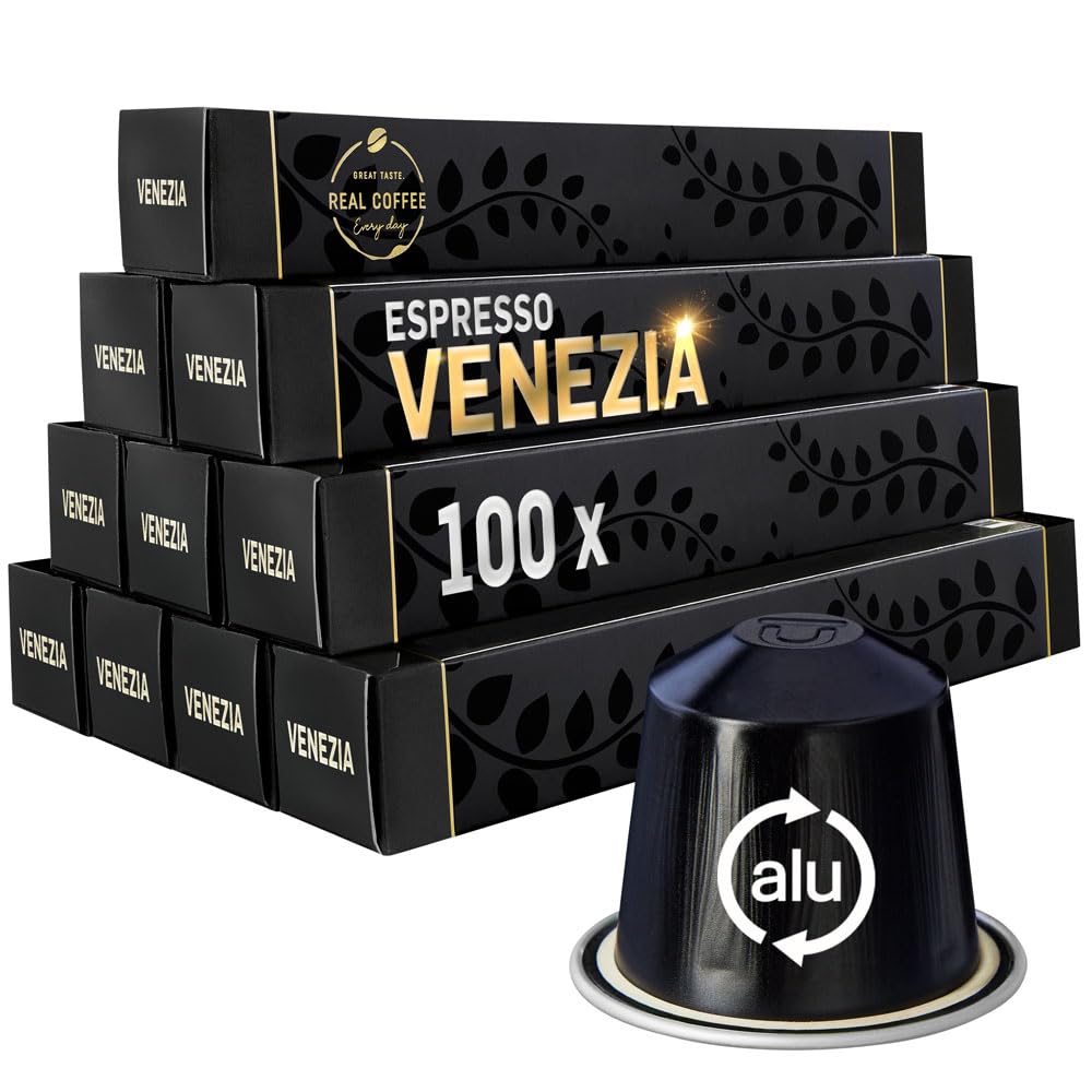 Venezia ? 100 Coffee Pods | Strong Fair Trade Coffee Blend (70% Arabica, 30% Robusta)