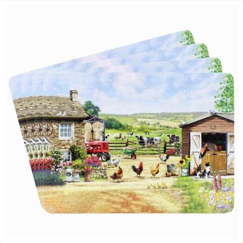 The Leonardo Collection Macneil Farmhouse Table Place Mats (Set of 4), Boxed