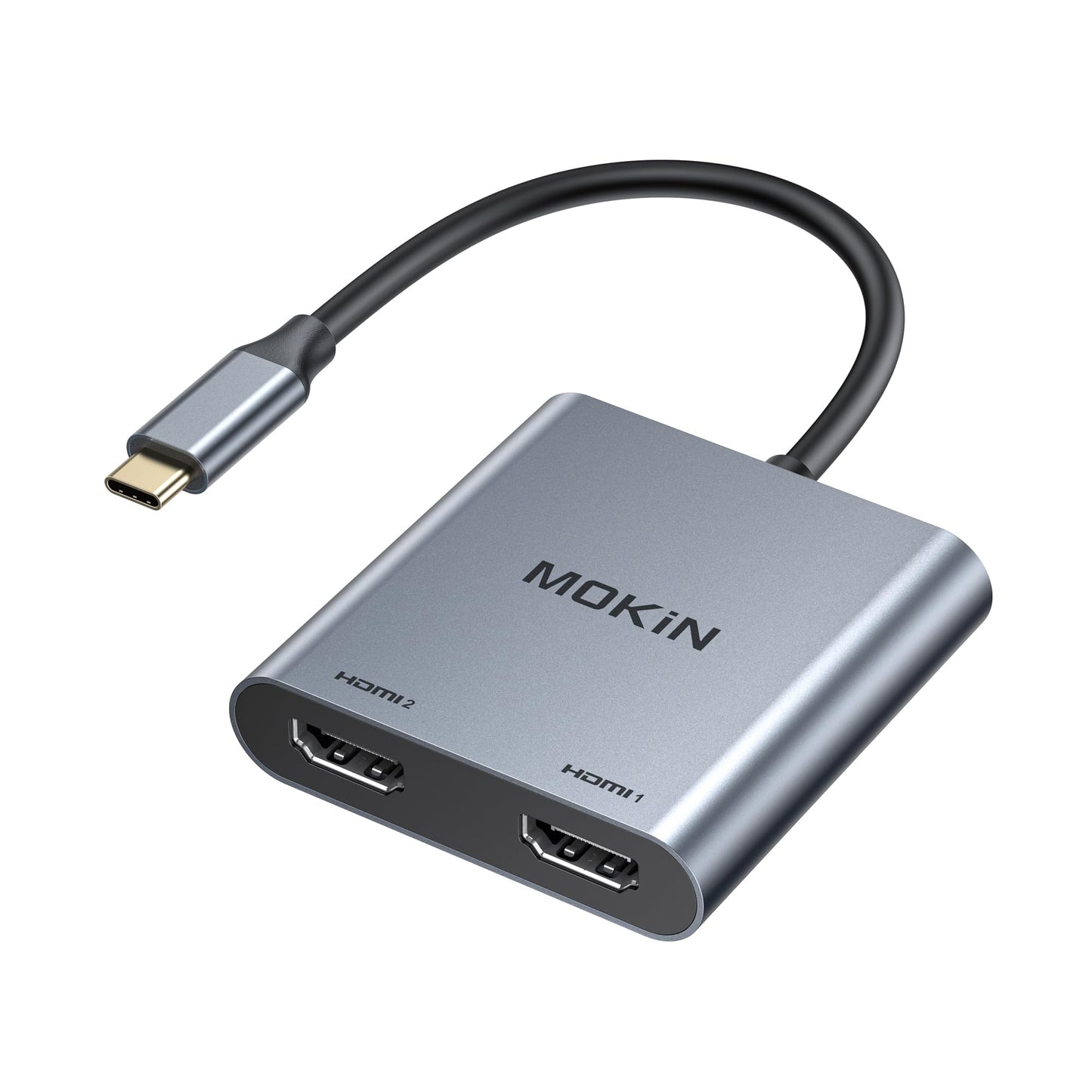 MOKiN USB C to Dual HDMI Adapter, 2 IN 1 Dual HDMI Monitor Adapter 4K@60Hz,USB C Hub to 2 HDMI Splitter Dual Monitors for MacBook/Chromebook