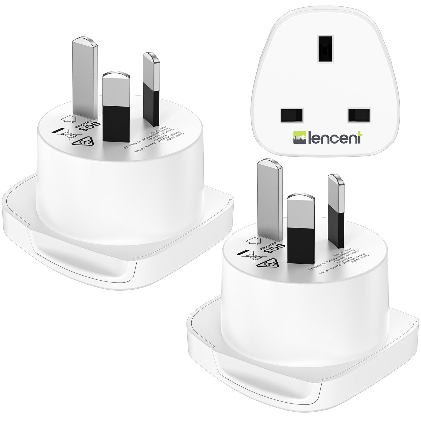 LENCENT UK to Australia China Plug Adapter 2 Pack, Australian Plug Adaptor from UK, Grounded Australian Travel Adapter to Australia China Fiji
