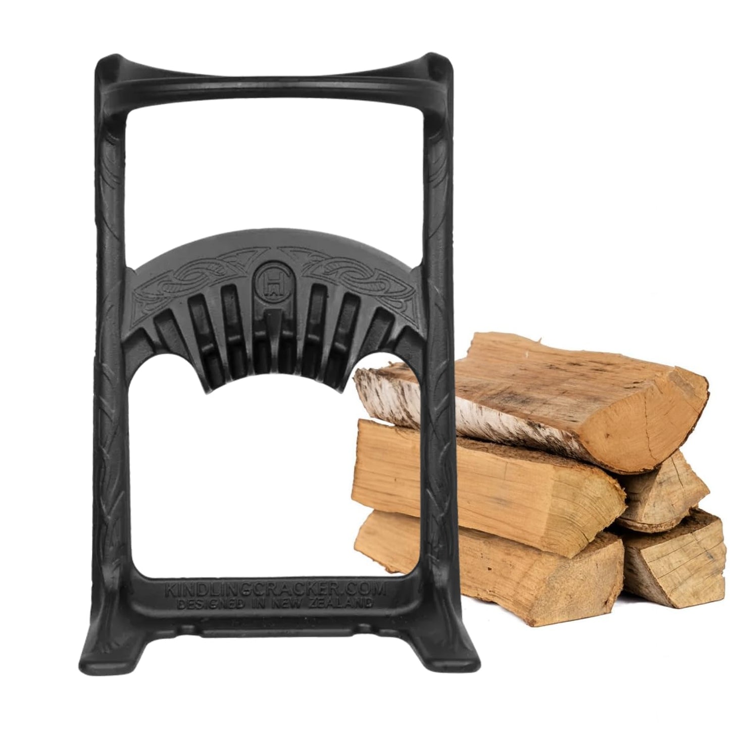 Kindling Cracker King - XL Log Splitter - Sturdy Recycled Cast Iron Kindling Splitter. Manual & Compact Kindling Splitter. XL Logs Splitter For