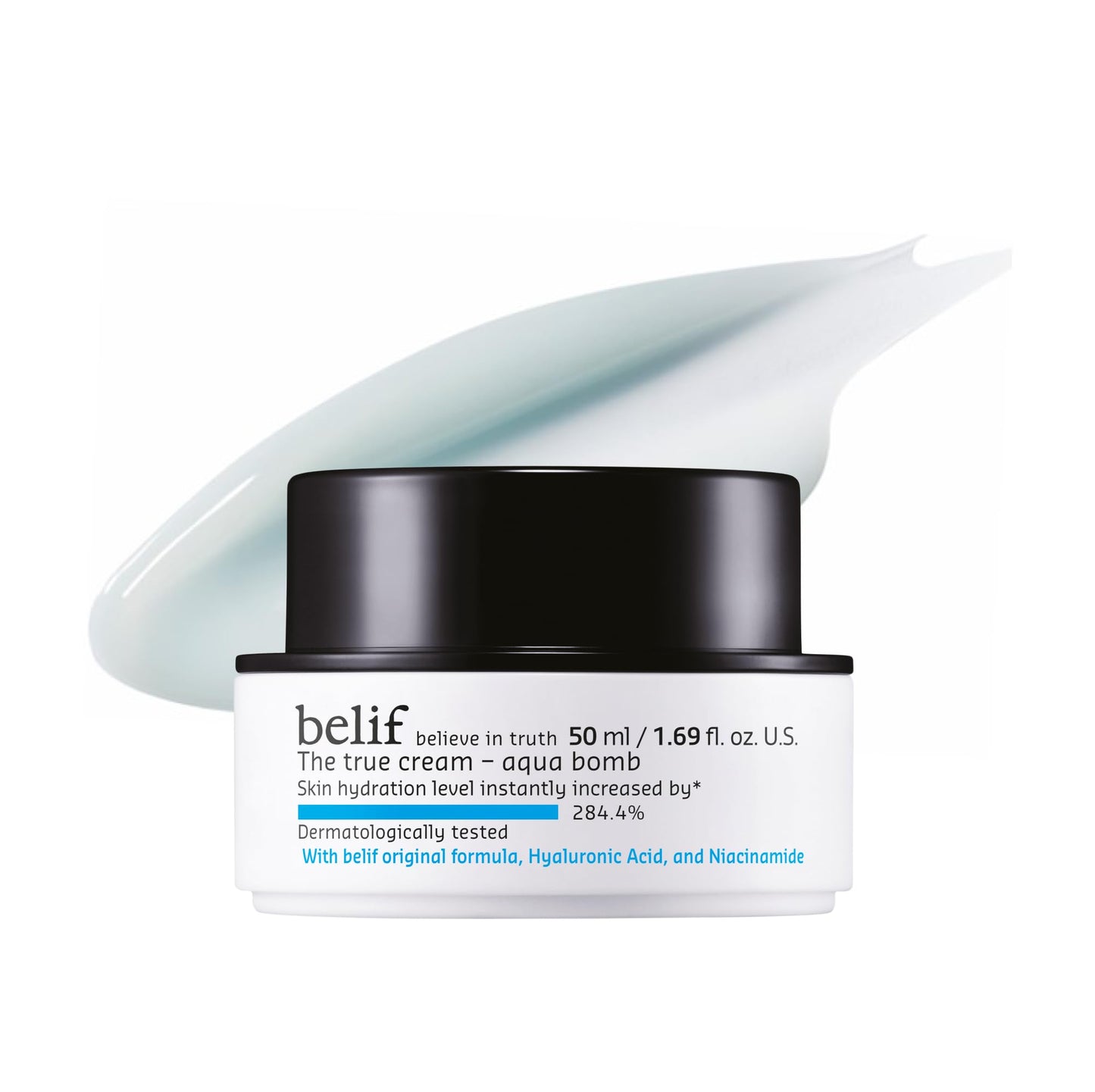 belif The true cream - aqua bomb | Deeply hydrating, gel-like texture with hyaluronic acid, niacinamide & squalane, restores skin barrier, Korean