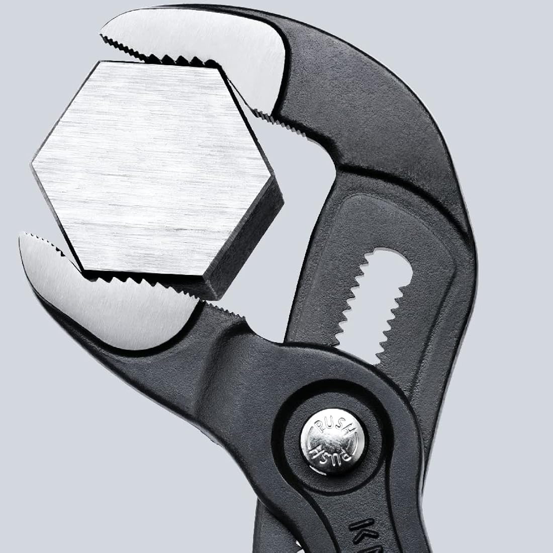 KNIPEX Cobra Set Water Pump Pliers Set, 5 Parts, 125 to 300 mm, Self-Locking Effect, in High-Quality Roll-Up Bag, Tool Set, Pipe Wrench, 00 19 55 S5