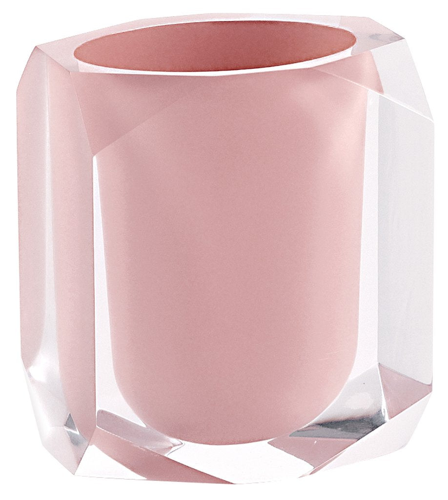 Gedy Chanelle Brush Holder, Resin, Pink, 7 X 9 X 10.5