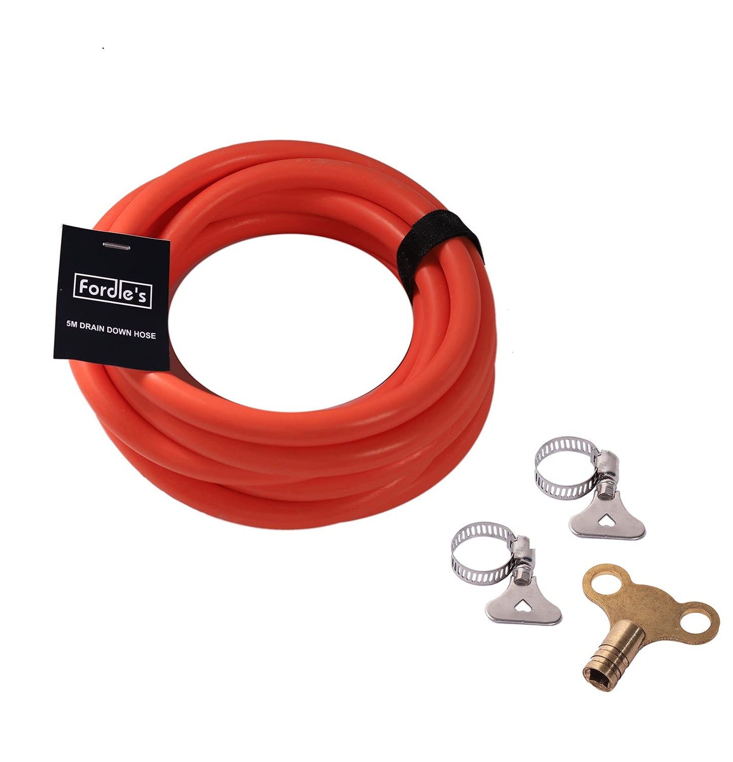 Fordle?s 5m Drain Down Hose Kit for Radiator/Heating System Repair Maintenance Servicing ? Flexible TPU Rubber with 12mm Bore ? Includes Radiator