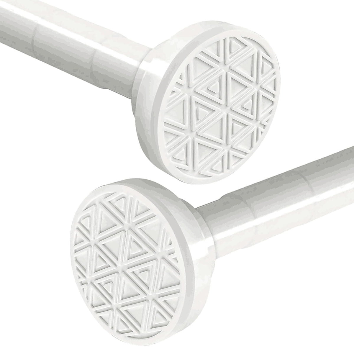 wintfarm Extendable Shower Curtain Poles 48-133 cm,No Drill Tension Rod Adjustable Shower Curtain Rail,Non-Slip,Never Rust,304 Stainless Steel,for