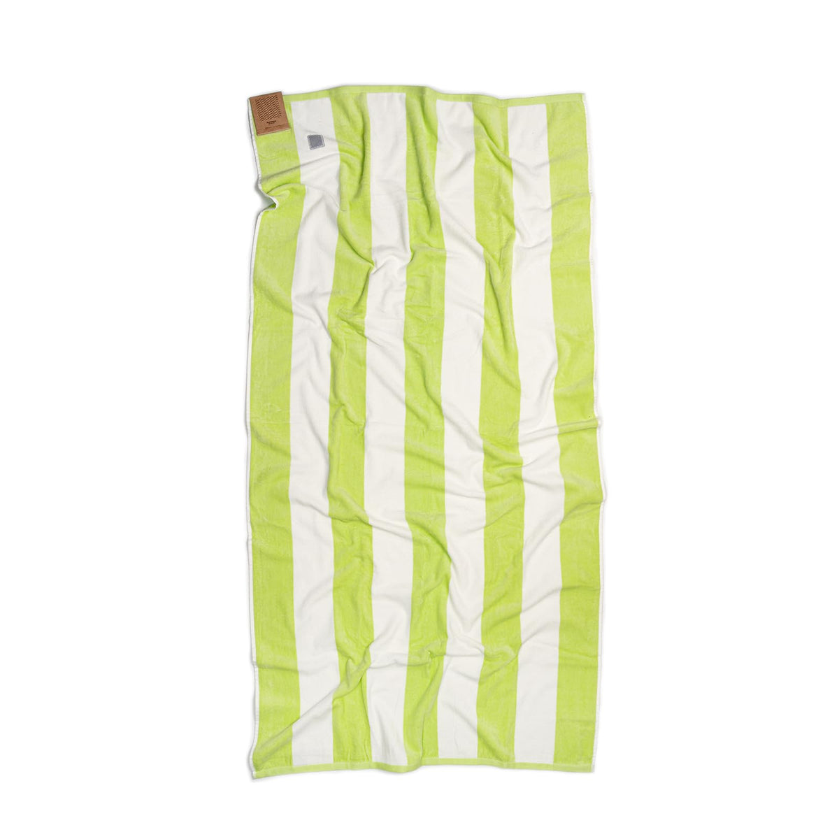 MOMOMUS 100% Velour Cotton Beach Towels for Adults - Cabana Stripe, Soft, Ultra-Absorbent - Quick Dry Beach Towels for Adults - Green, 90x180 cm