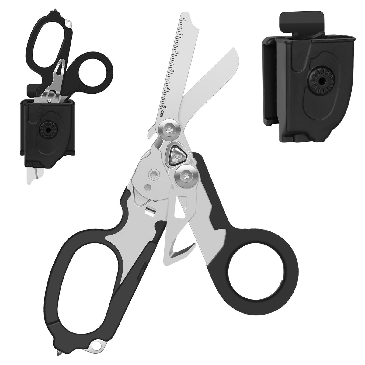 Trauma Shears Emergency Response Shears, Stainless Steel Foldable Scissors Pliers, Outdoor Camping Rescue Scissors Tools