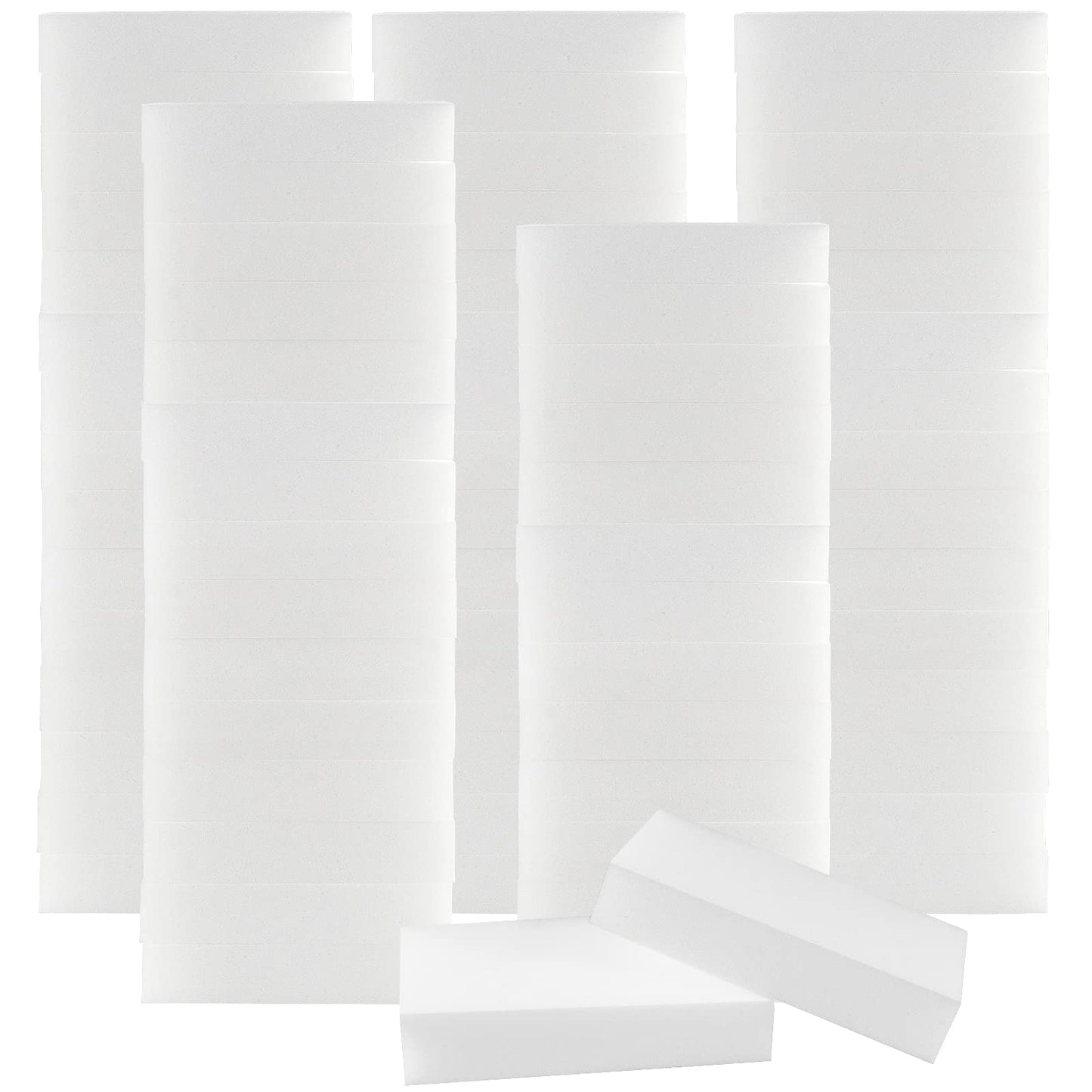 HAKZEON 100 Pack Magic Eraser Sponge, Multi-Functional Melamine Foam Cleaner, Magic Cleaning Sponge for Wiping Dirt Stain Grime and Marks from Most