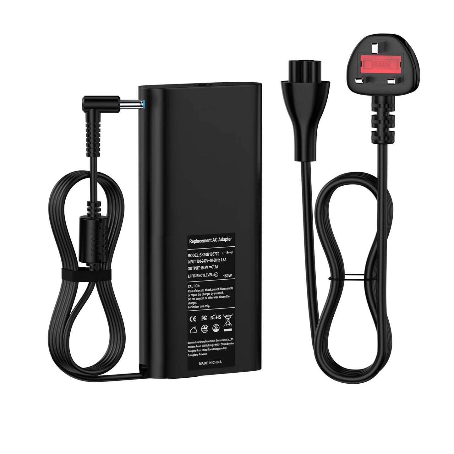 shefor 150W Laptop Charger Compatible With HP Pavilion Gaming 15 17, Omen 15 17, ZBook Studio G3 G4 G5 G6 G7 G8 Fury 15 17 G7 G8 TPN-CA11 TPN-DA09