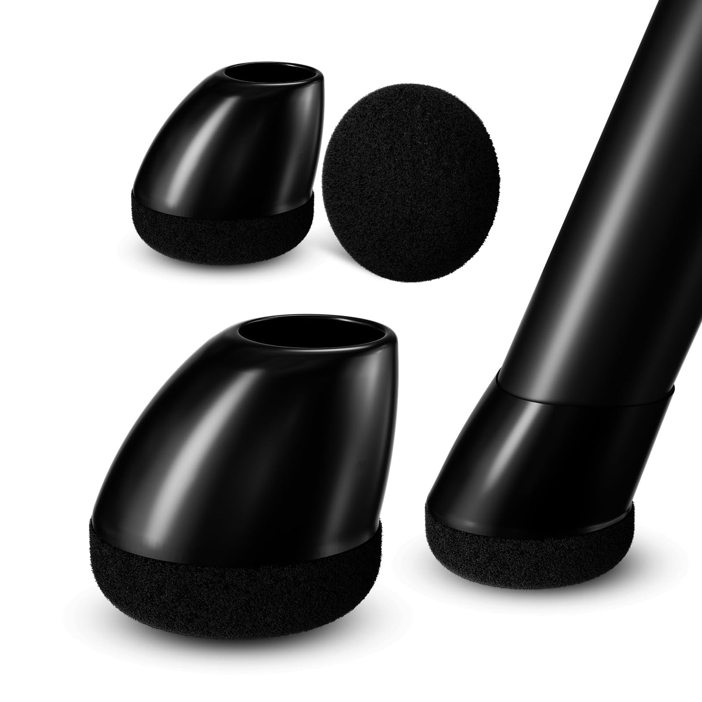 MAYZOLOP 16Pcs Chair Leg Floor Protectors,Chair Leg Caps 14-20mm Round Silicone Furniture Pads for Tilted Legs (15?-25?),Hardwood Floor Protectors