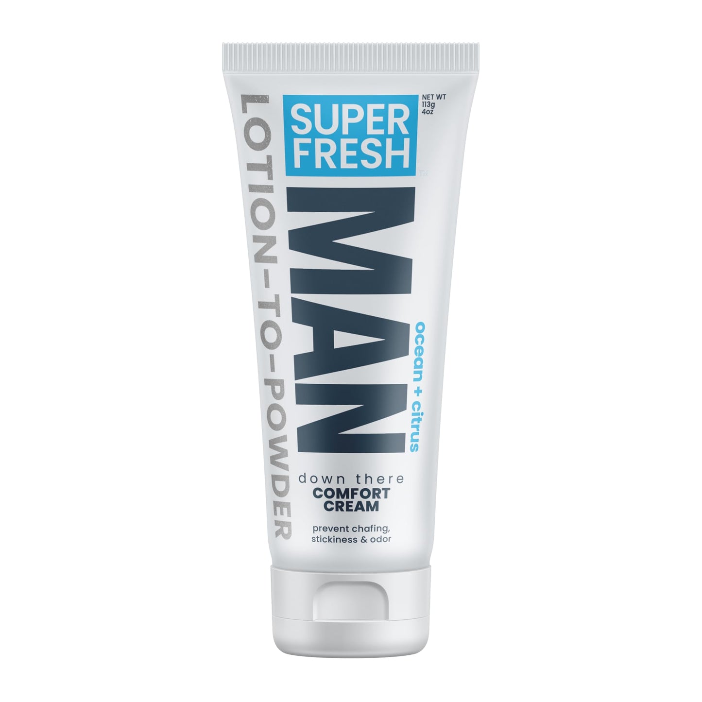 Super Fresh Ball Deodorant for Men by SweatBlock | Prevent Sweaty Man Parts & Odor (Balls, Butt and Groin) | Talc-Free | Lotion-to-Powder, No Mess,