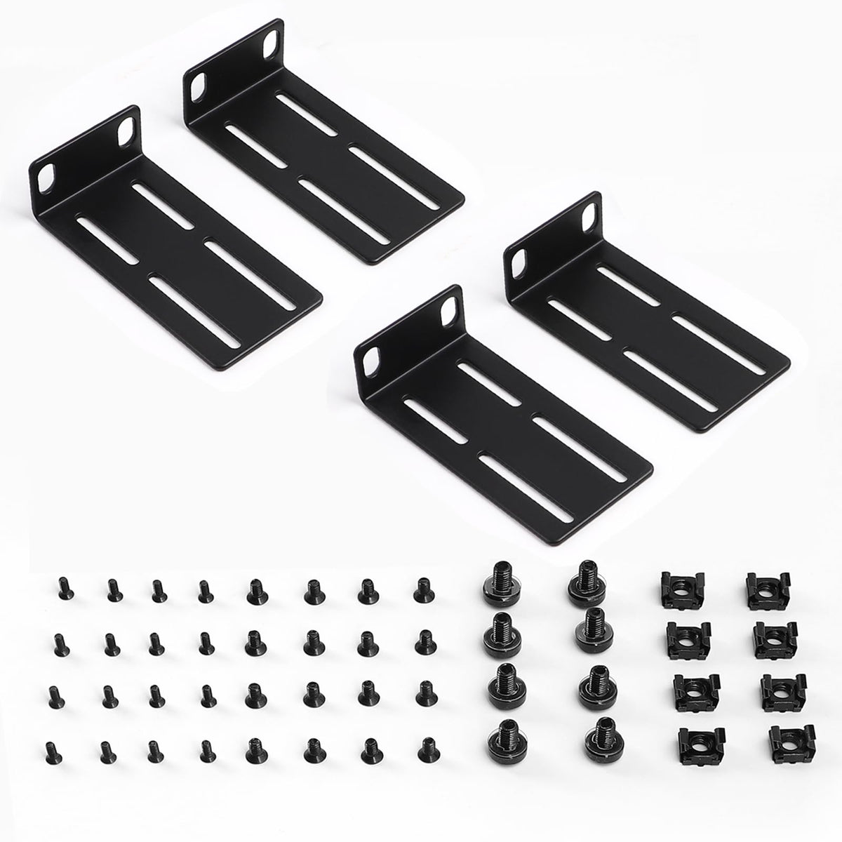 LALAGO Rack Mount Kit 19 Inch Adjustable Switch Rack Ears, 19 Inch Rack Ears Adjustable Universal, Rack Mounting Kit for ProCurve HP Aruba