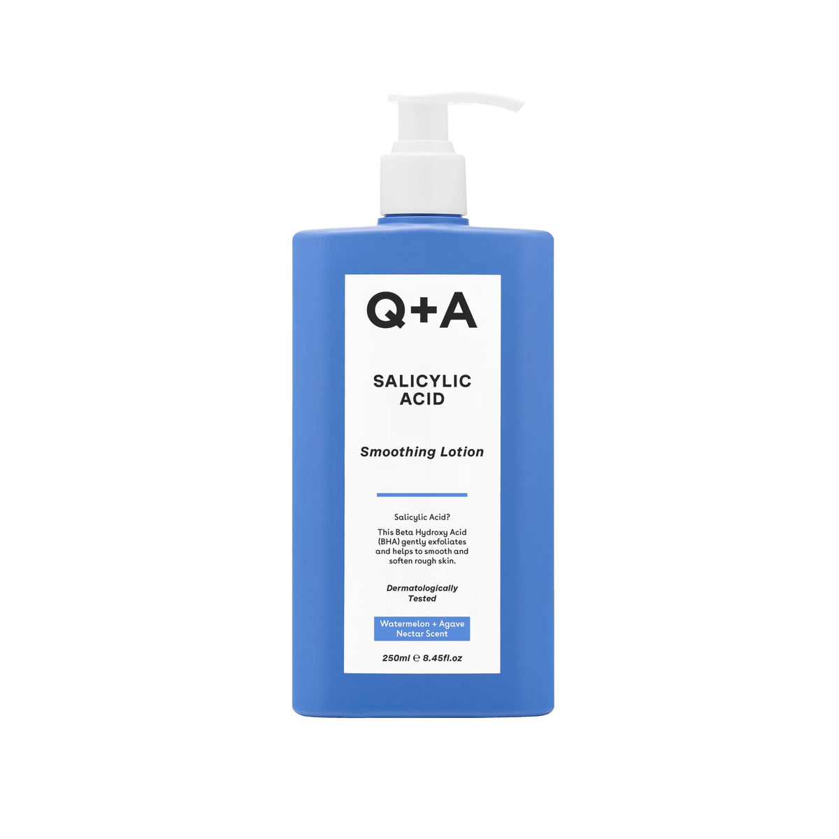 Q+A Salicylic Acid Smoothing Body Lotion (250ml), Body Moisturiser with Watermelon & Agave Scent, Body Butter Alternative, Smooths Rough Bumpy Skin,