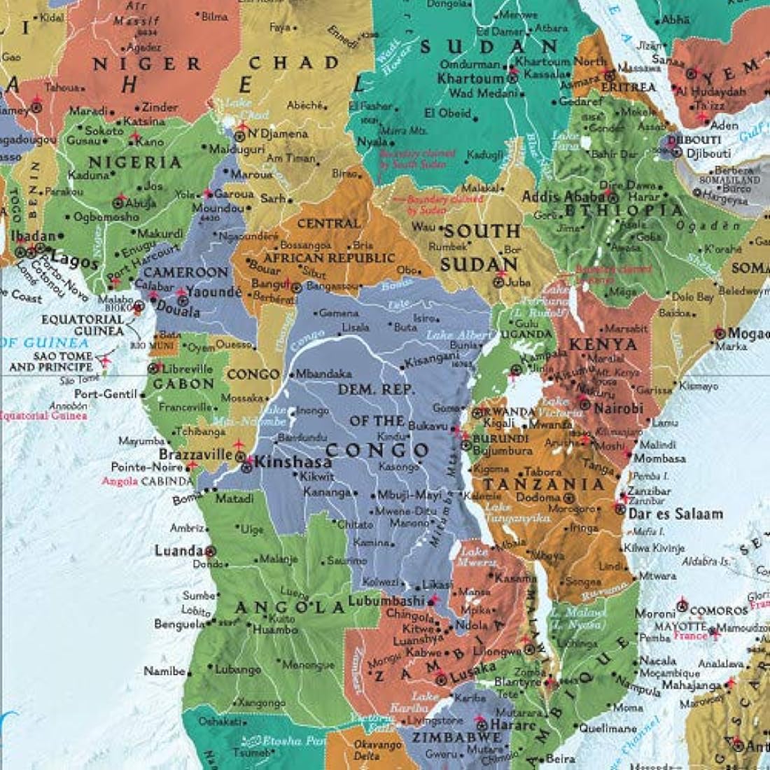 National Geographic World Decorator Wall Map - 46 x 30.5 inches - Art Quality Print